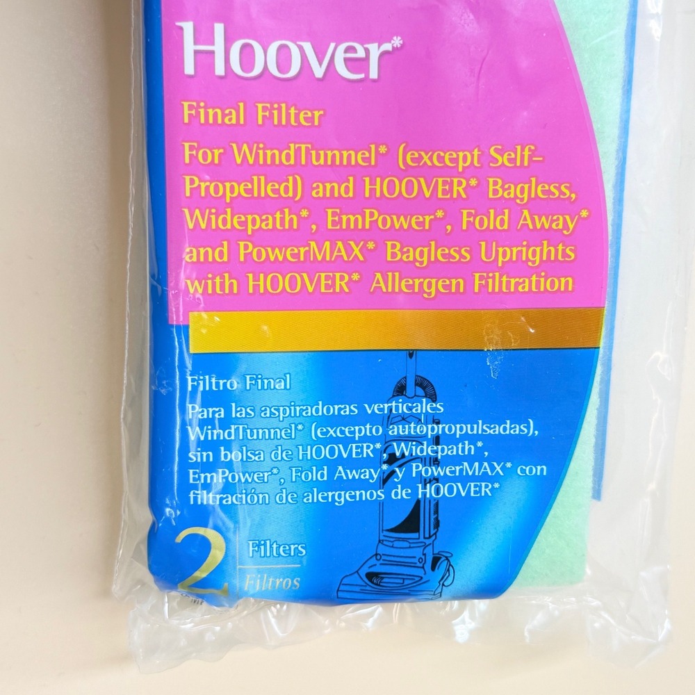 Honeywell FilterPower 2 Pack Final Filters for Hoover WindTunnel Uprights H13009 - Picture 2 of 3